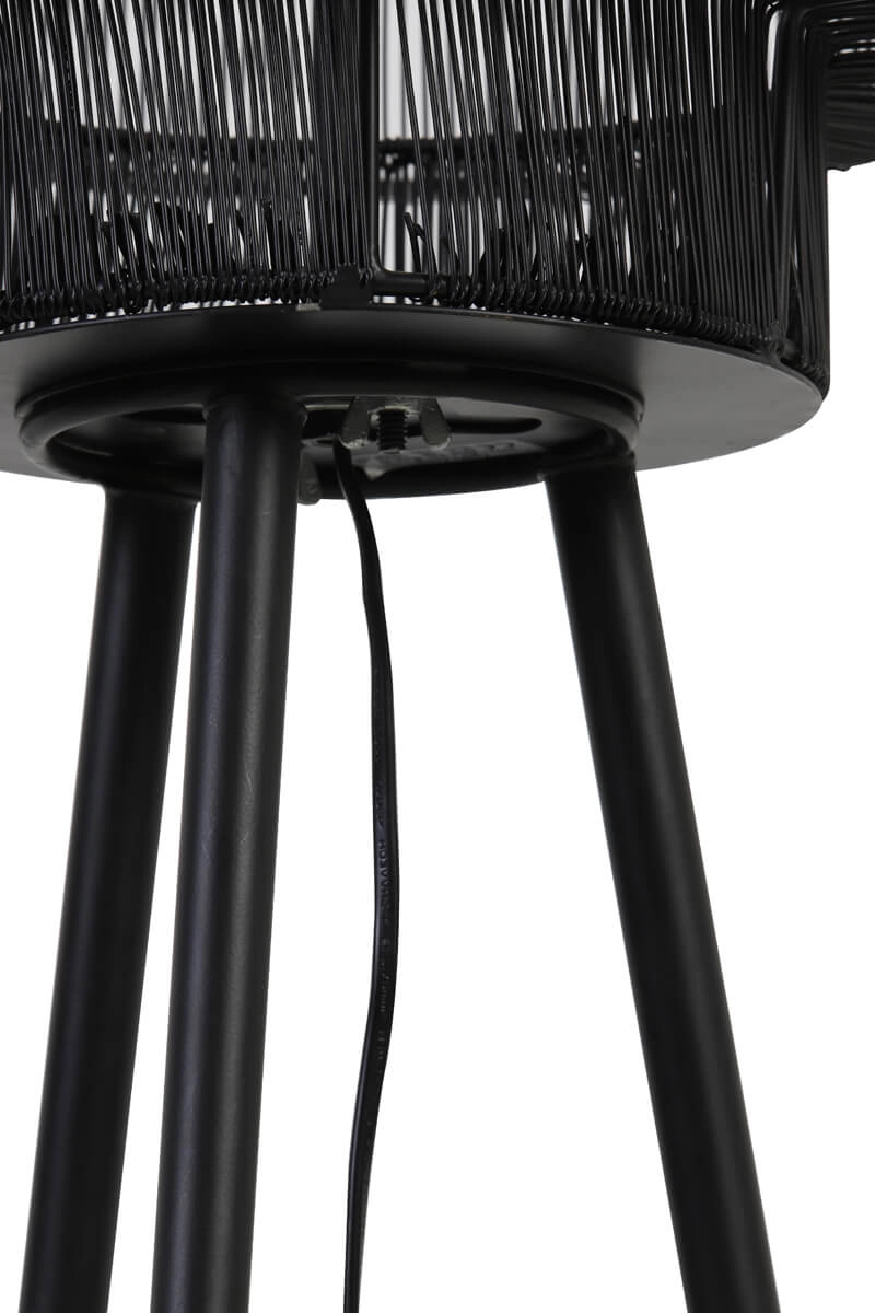 Bohemian vloerlamp Gruaro zwart Ø 32cm Light & Living 8717807206482