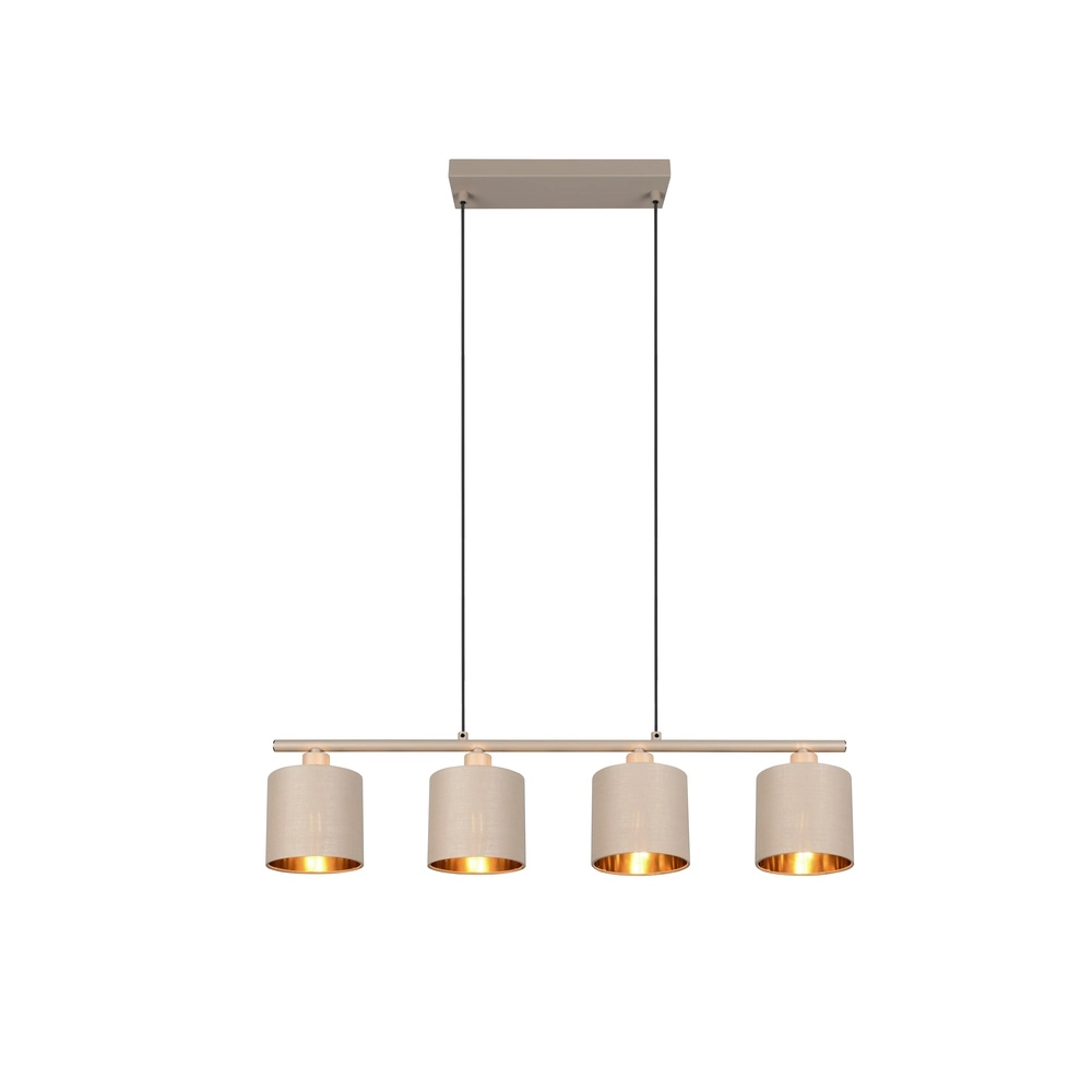 4-lichts hanglamp Tommy zand bruin Trio 4017807724165