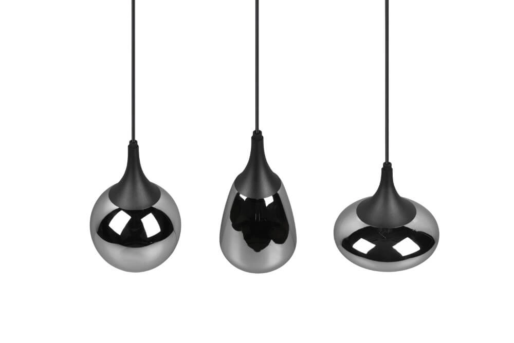 3-lichts hanglamp Lumina met smoke glas Trio 4017807542271