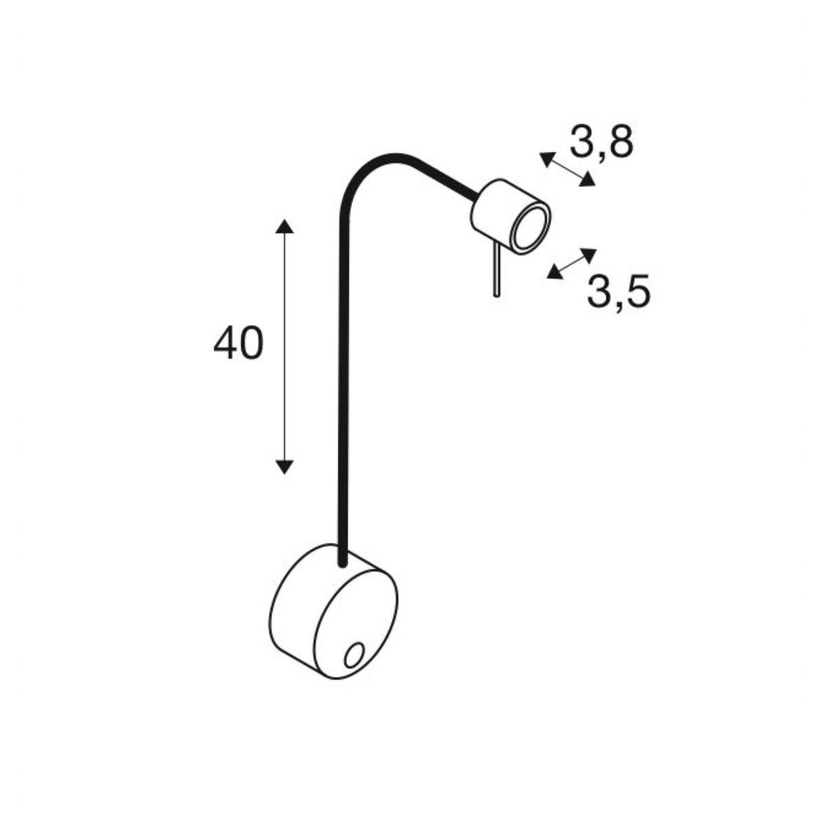 Flexibele leeslamp Dio Flex zwart SLV 4024163228329
