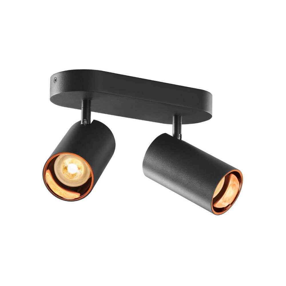 2-lichts opbouwspot Asto Tube zwart - 2x GU10 SLV 4024163266154