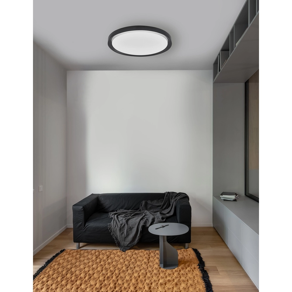 Plafonniere Troy zwart Ø 56cm Lyora 5212017425812