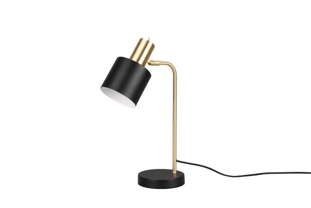 Design bureaulamp Adam Zwart met goud