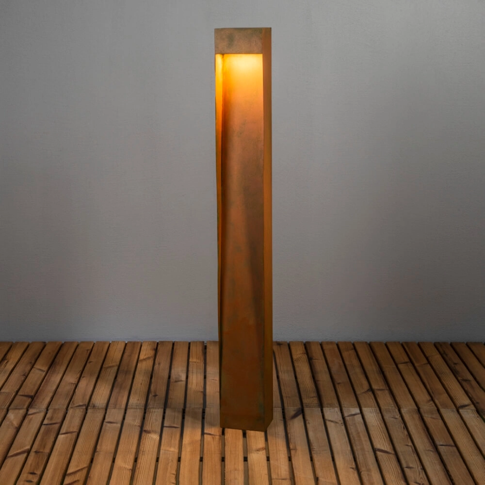 Padverlichting Rho roestbruin
