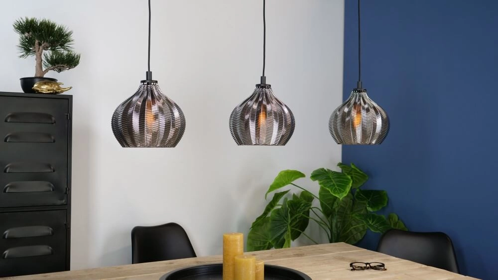 3-lichts glazen hanglamp Tamallat Eglo 9002759435776