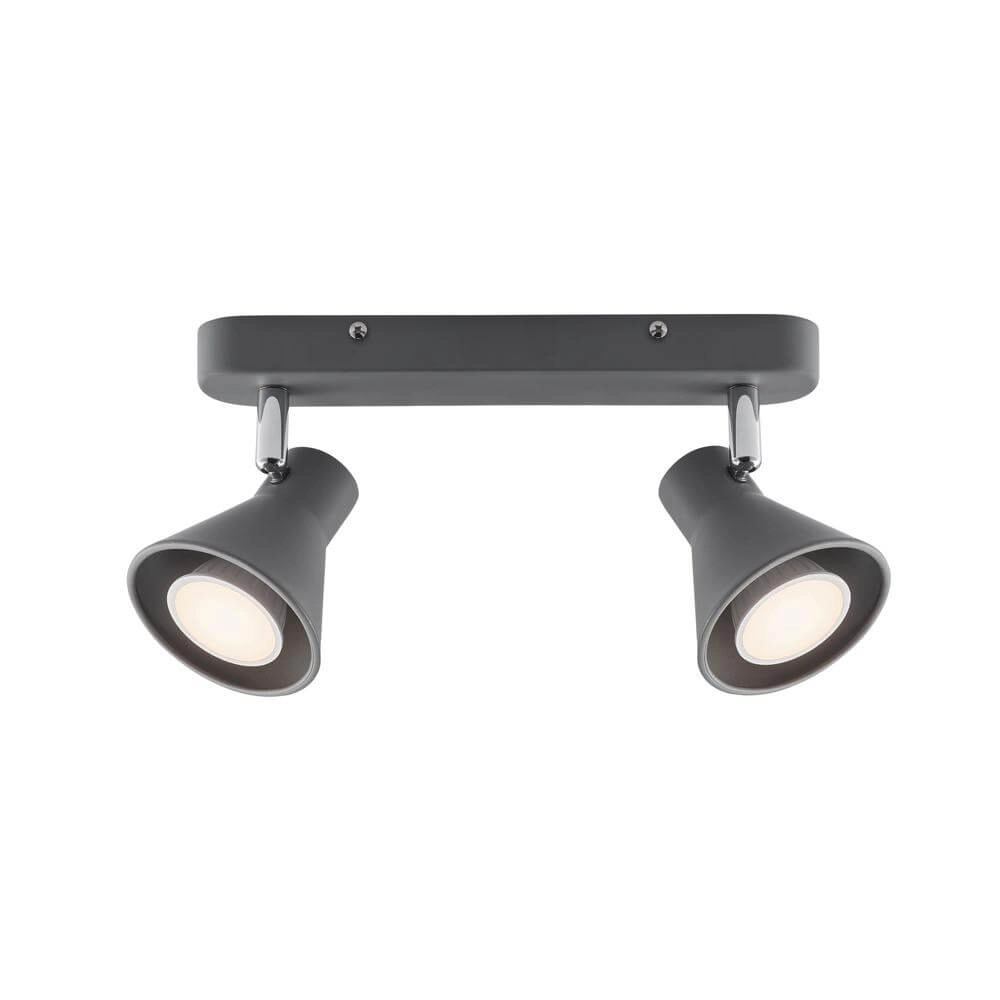 Plafondlamp Eik 2-lichts grijs