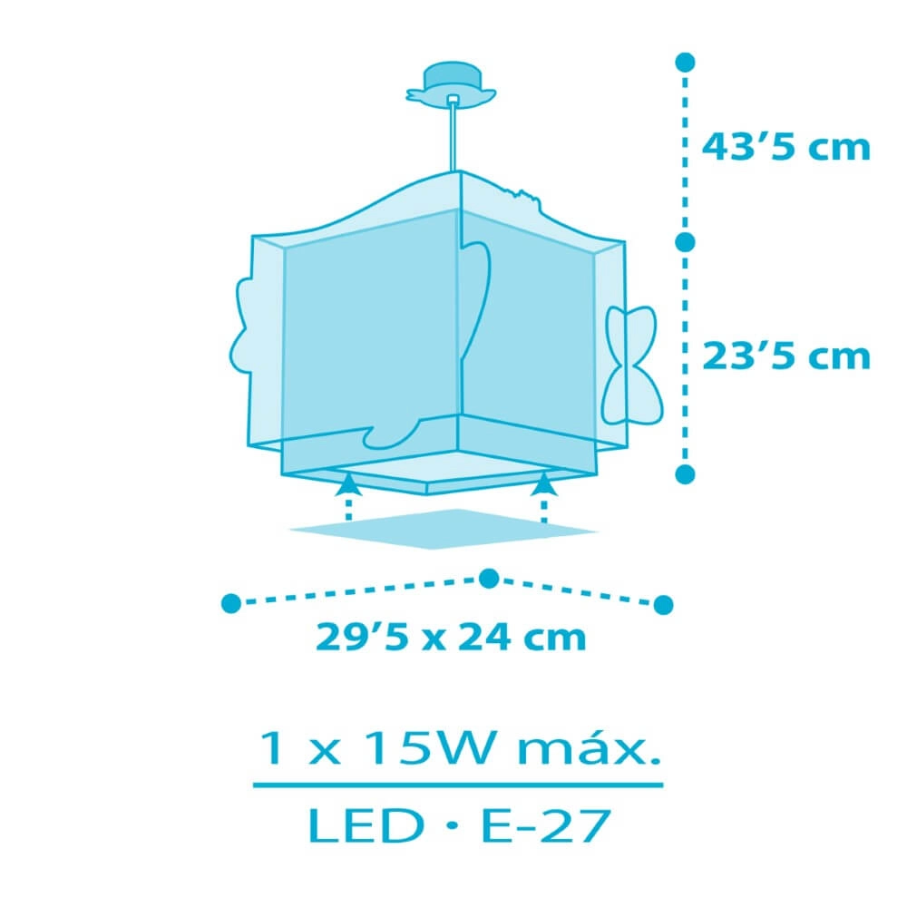 Kinderkamer hanglamp Little Shark Dalber 8420406634722