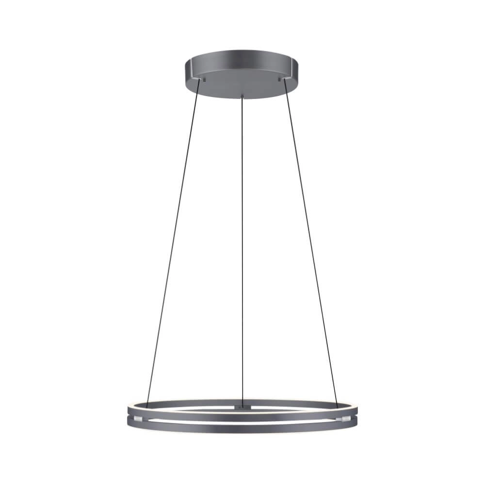 Strakke hanglamp Pure E-Loop grijs Ø 70cm Paul Neuhaus 4012248372289
