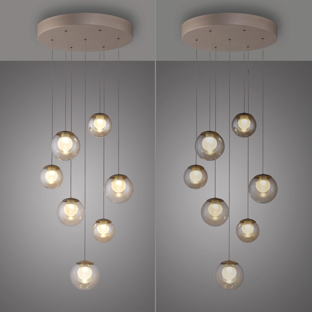 7-lichts hanglamp Pure Popup bronce Paul Neuhaus 4012248396681