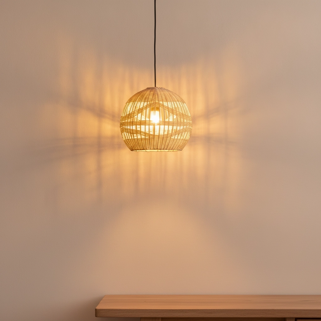 Rotan hanglamp Marlo Ø 30cm bol