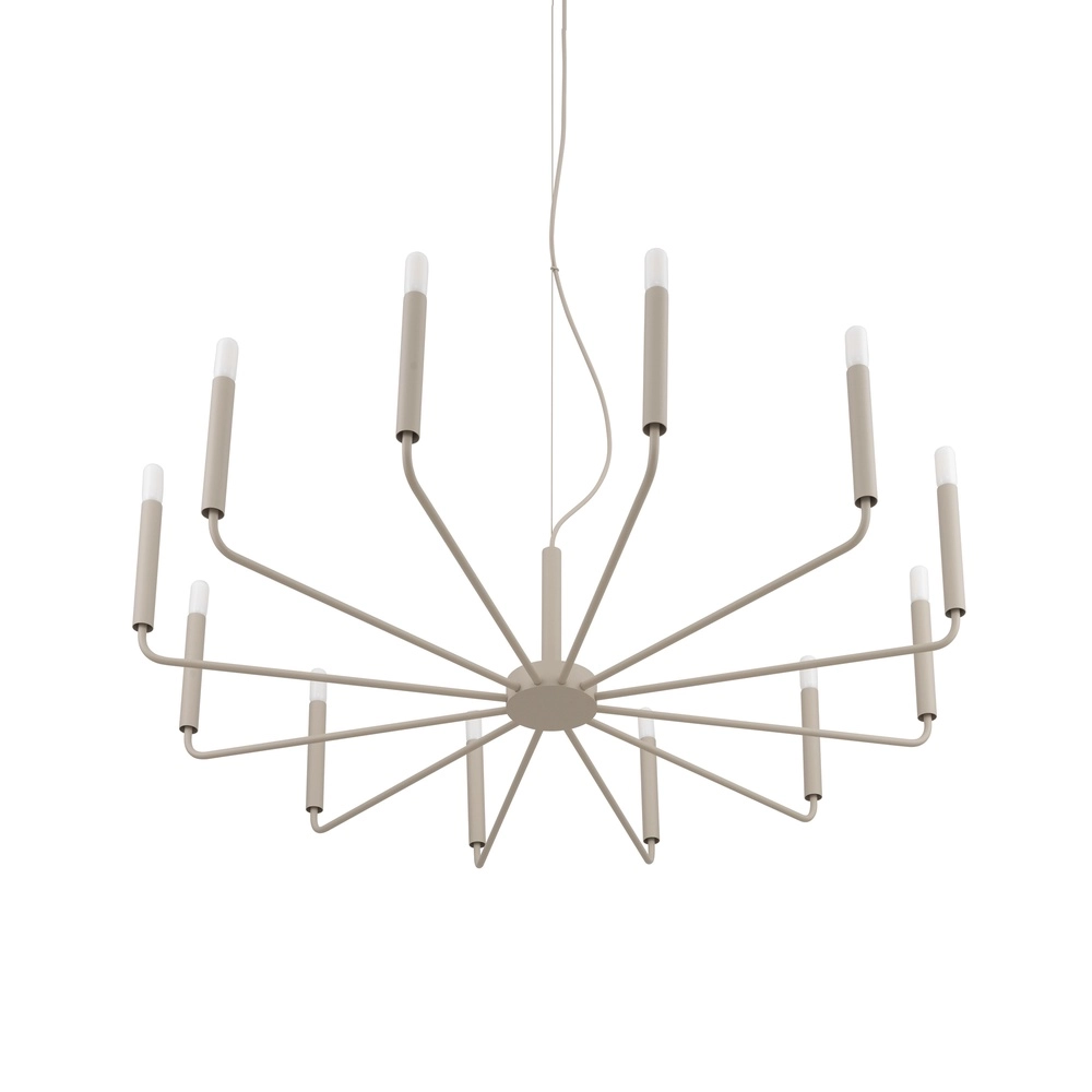 Moderne kroonluchter Orto zand bruin Ø 103cm Lyora 5903139125260