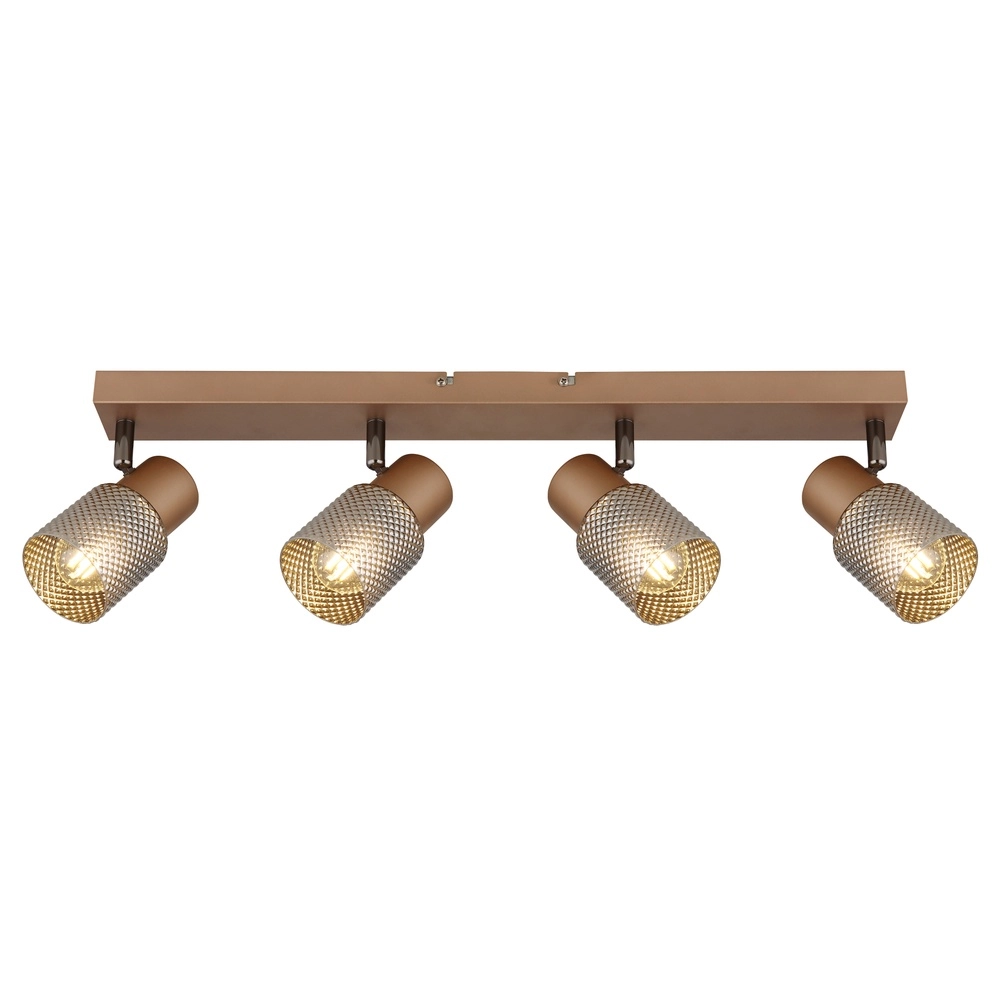 Plafondlamp Satella 4-lichts koffie bruin Globo 9007371465576