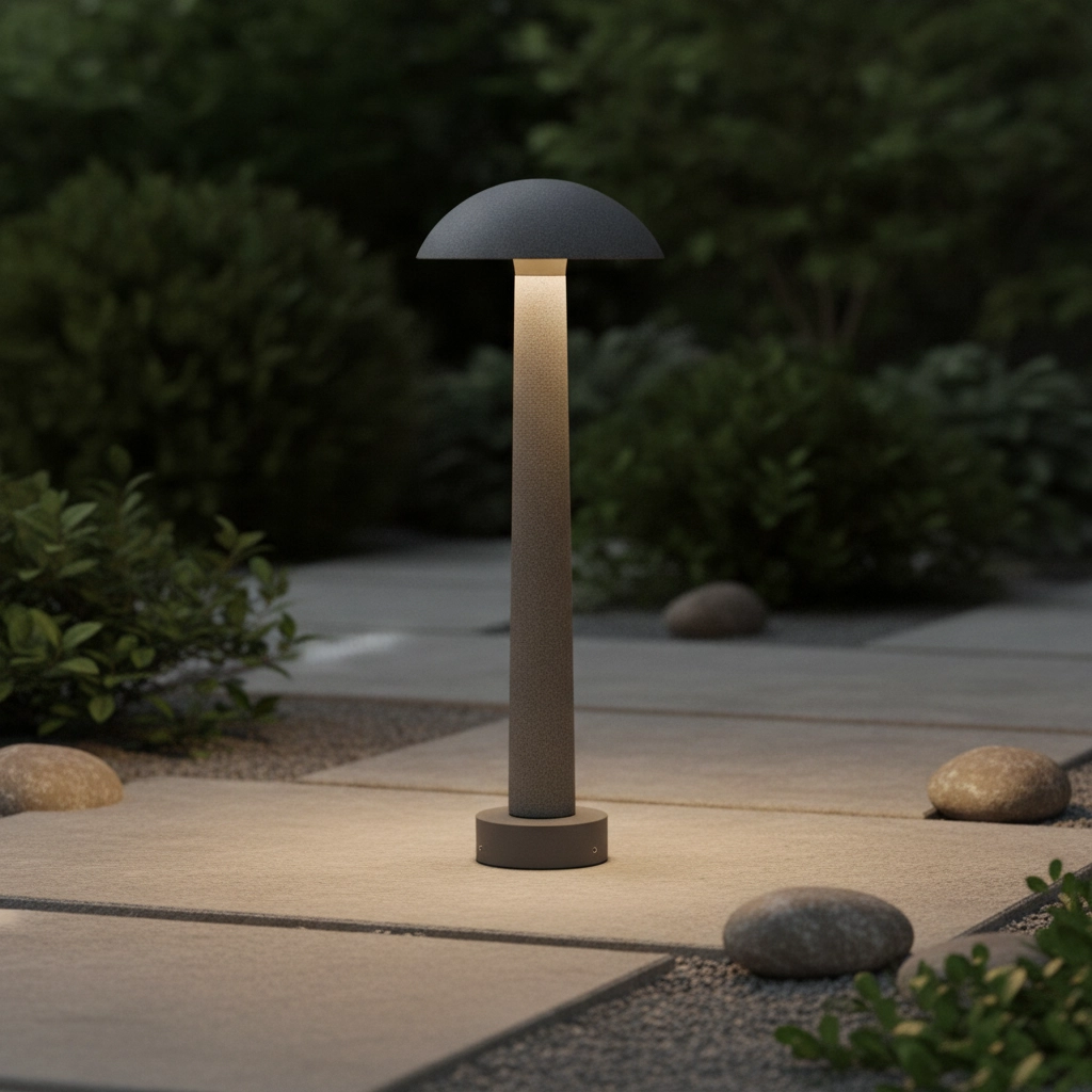 Ronde tuinlamp Tura betongrijs 55cm