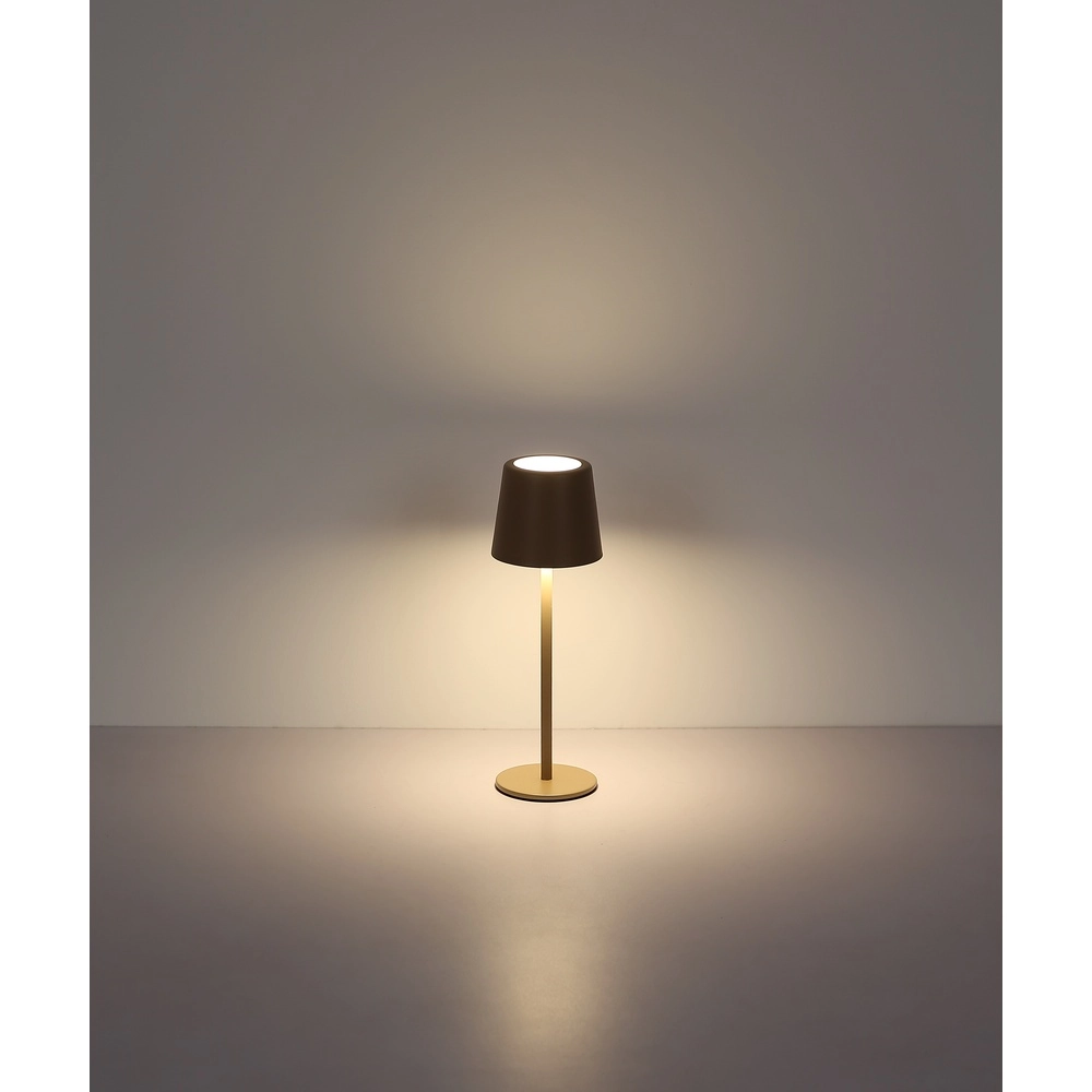 Moderne tafellamp Vancouver zand bruin oplaadbaar Globo 9007371525478