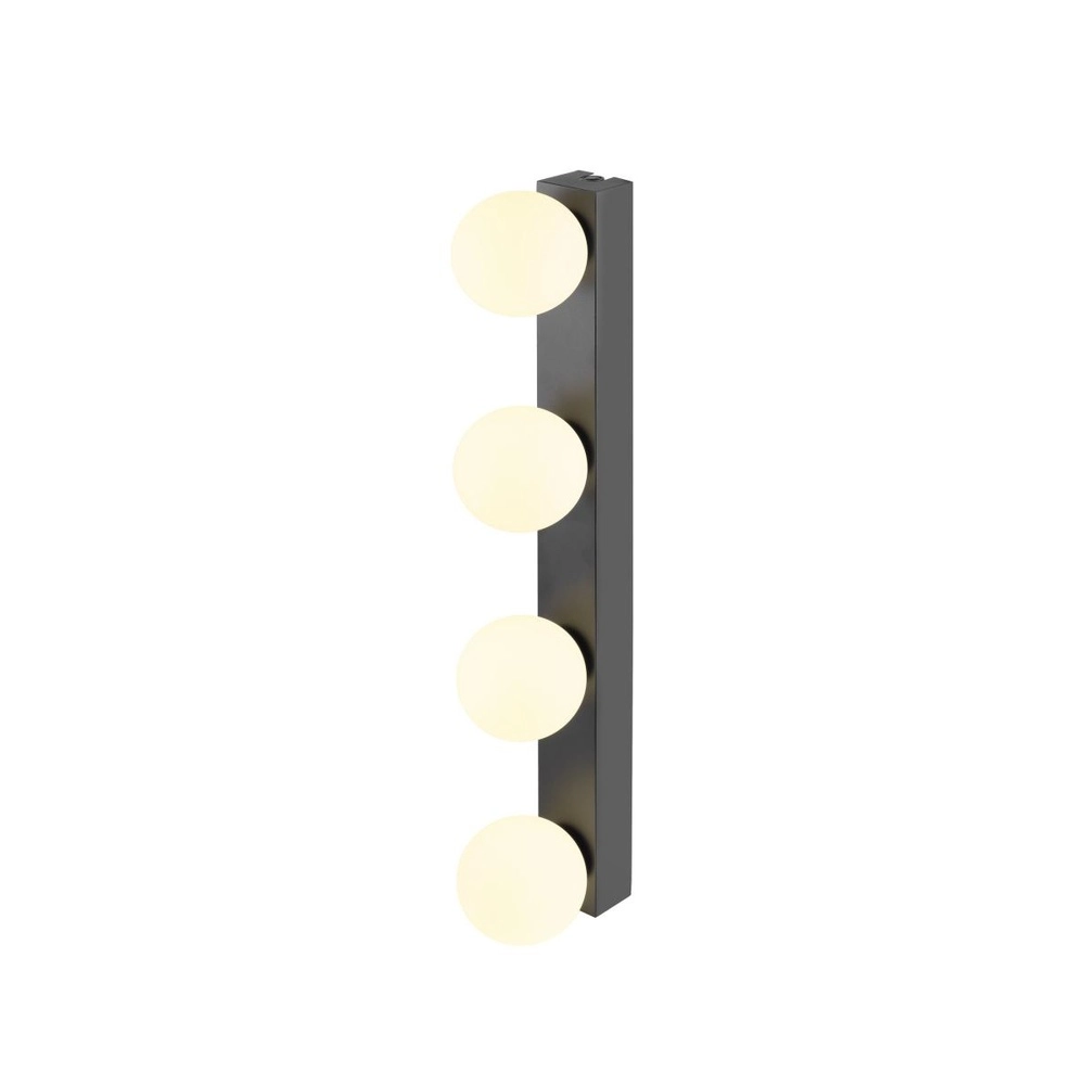 Wandlamp Sun Mirror 3-lichts zwart