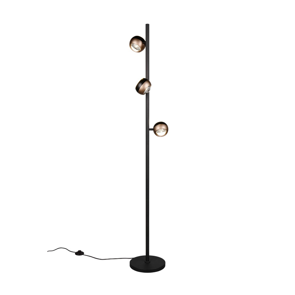 Design vloerlamp Orbit zwart Trio 4017807619065