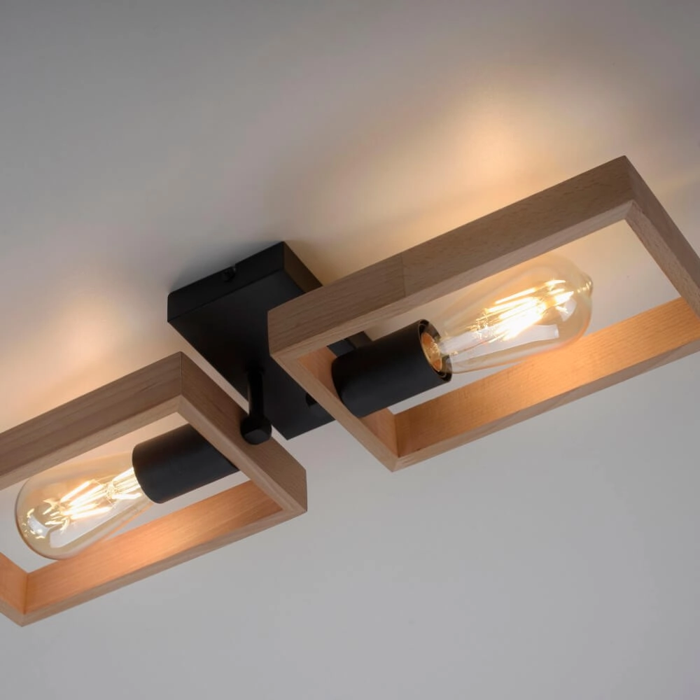 Landelijke plafondlamp Franky 2-lichts Just Light 4043689983116