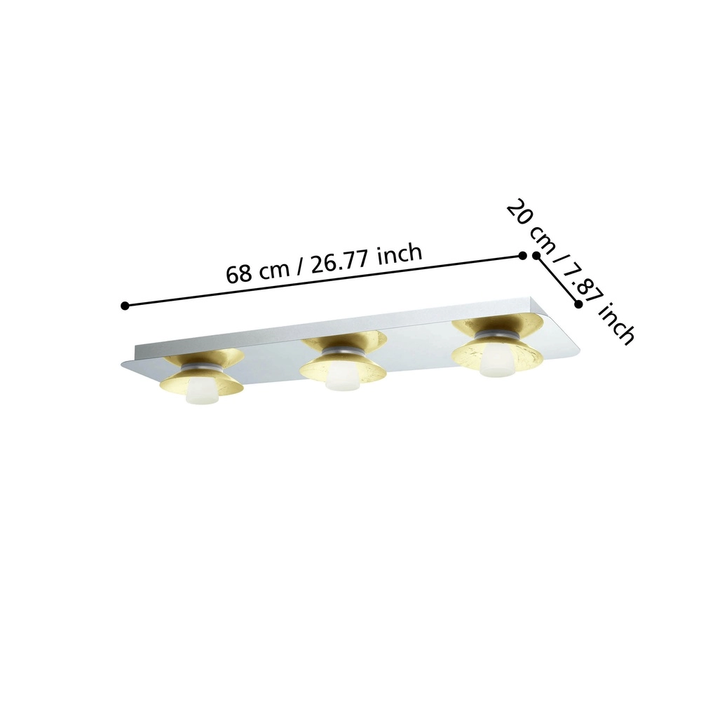 Plafondlamp Torano 3-lichts chroom Eglo 9002759975234