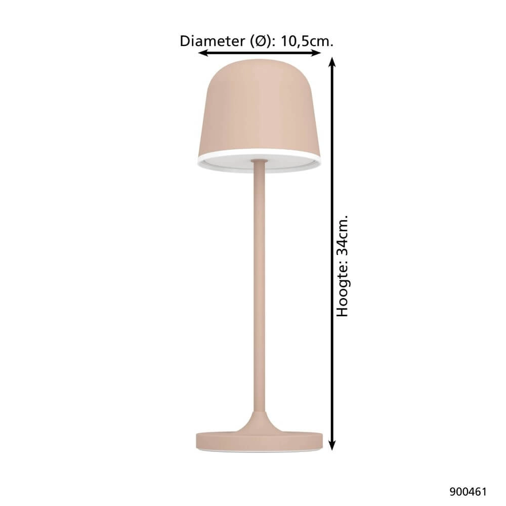 Oplaadbare buitenlamp Mannera zandbruin Eglo 9008606243983