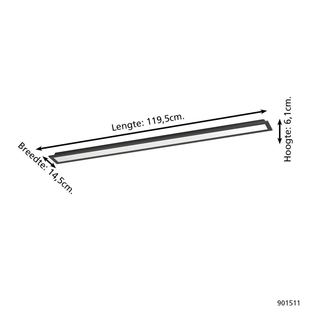 Smart plafondlamp Moradillo-Z zwart 14,5cm Eglo 9008606342143