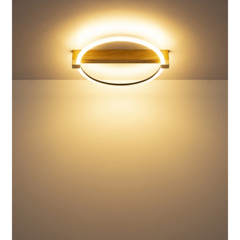 Plafondlamp Fletcher hout design Globo 9007371586288