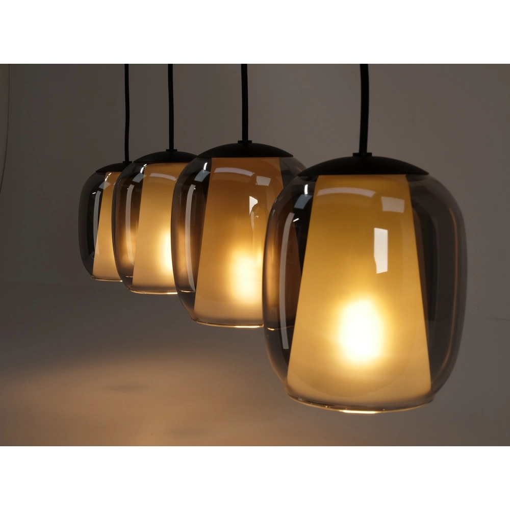 Eettafel hanglamp Ciampino 4L - smoke frosted glas Eglo 9008606312726
