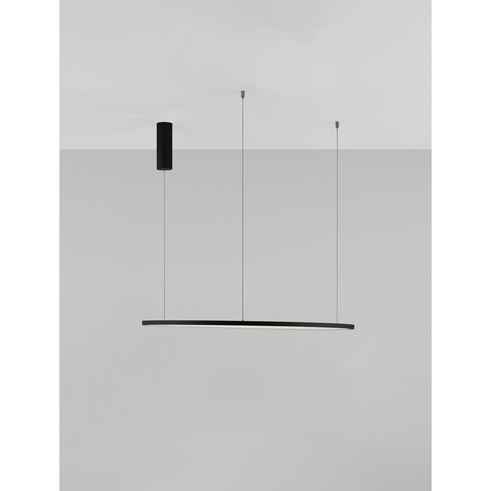 Ronde hanglamp Tarquin zwart Ø 80cm Lyora 5212017438300