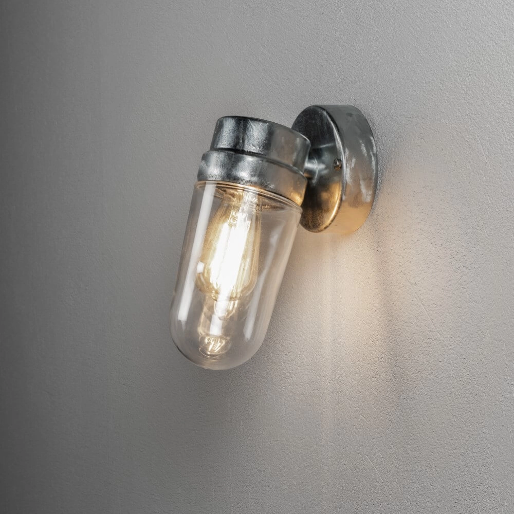Landelijke buitenlamp Vega geborsteld metaal KonstSmide 7318304293206