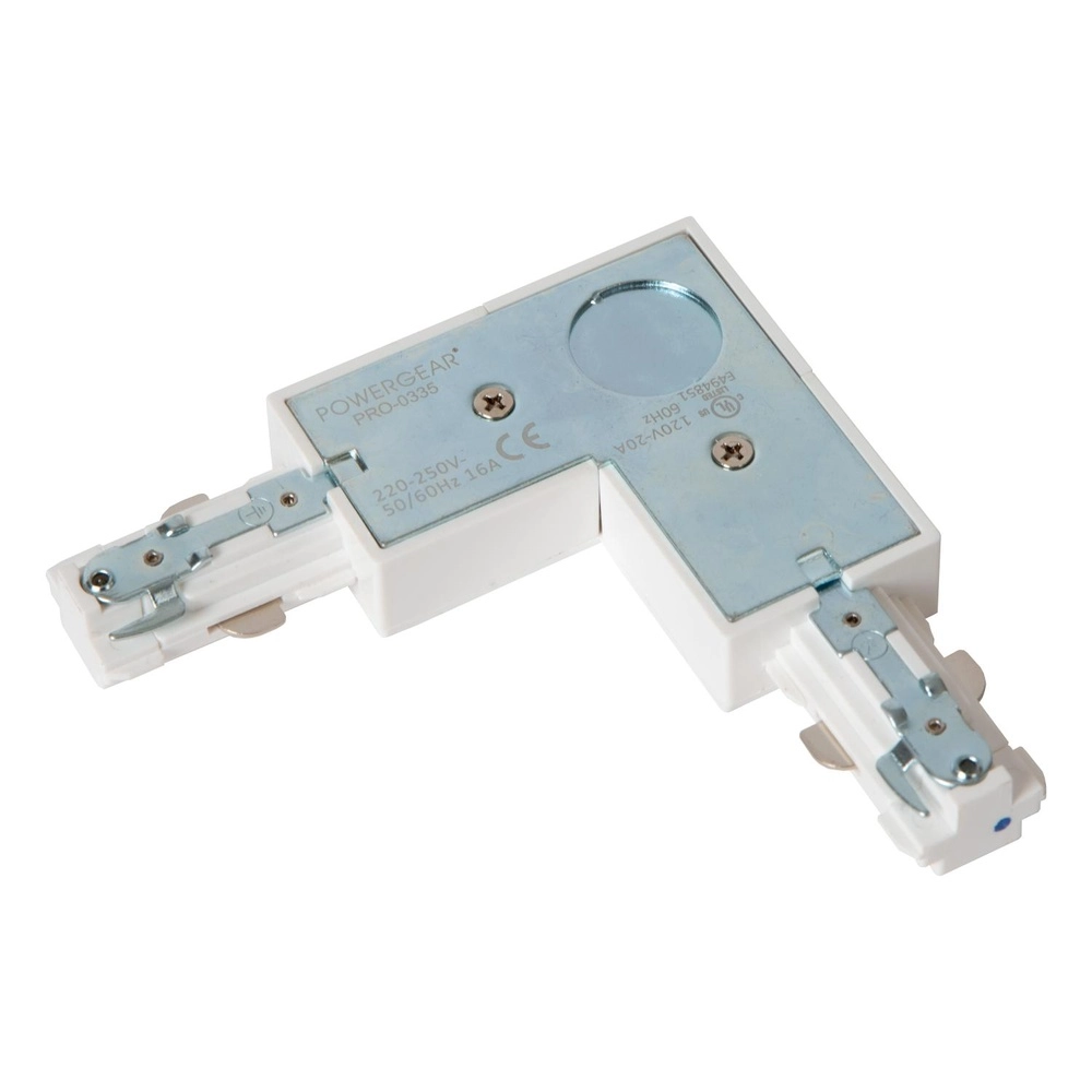Rail L-connector Track 1-fase links wit