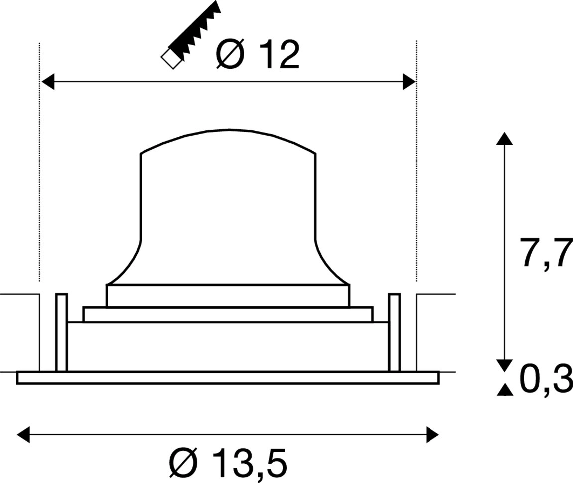 Inbouwspot Numinos Move M zwart 3000K - 40gr SLV 4024163310840