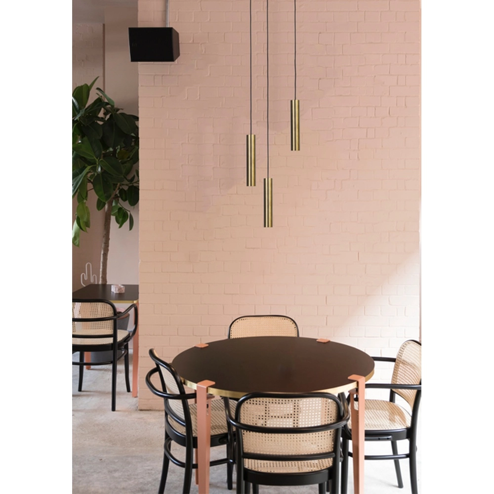 Hanglamp Run Ø35 ronde plaat - 3x GU10 - antiek koper Masterlight 8718121206653