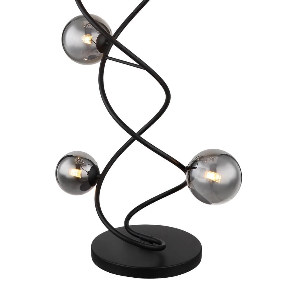 Zwarte vloerlamp Riha 9-lichts Globo 9007371445806