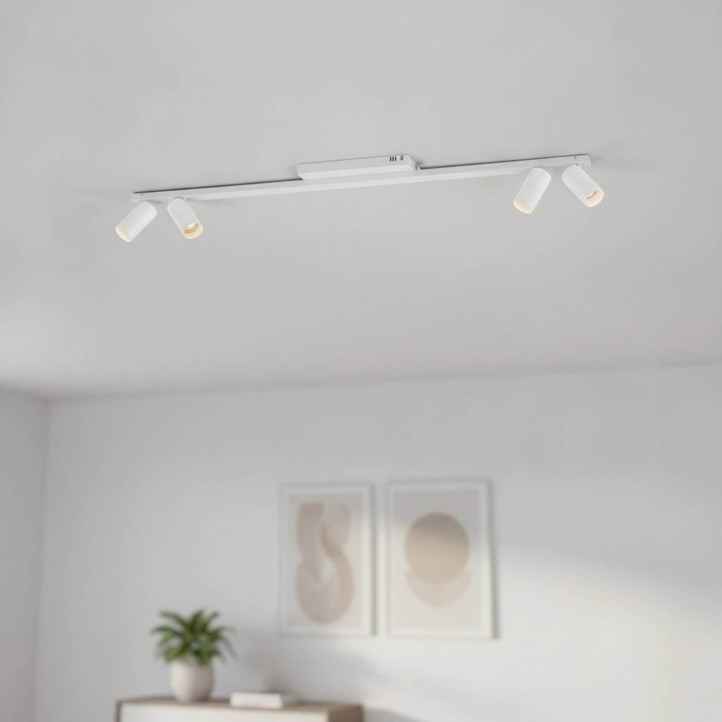 4-lichts plafondlamp Oso wit