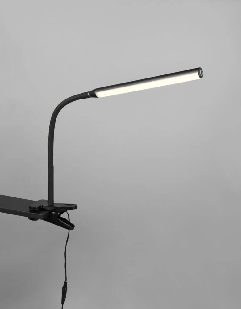 Klem bureaulamp Nevada flexibel - zwart Trio 4017807618167