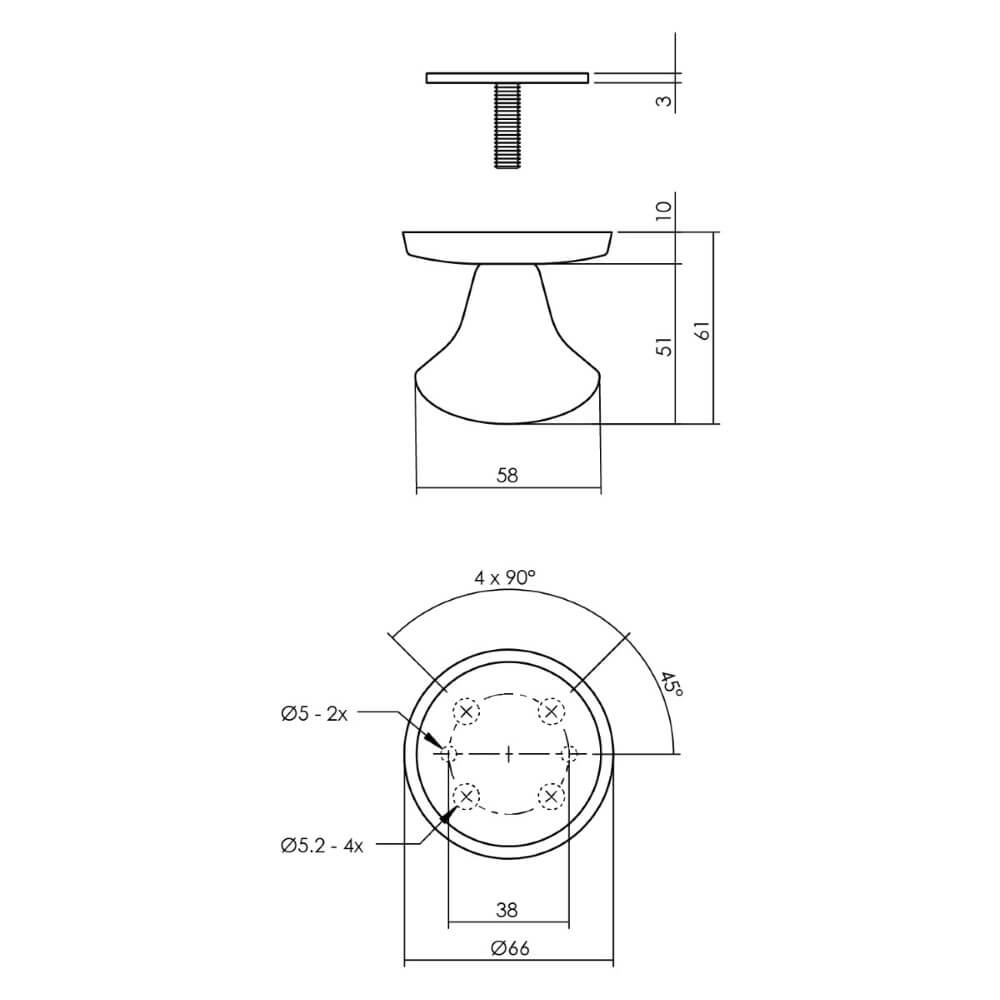 Voordeurset rond Vurano zwart kerntrekbeveiliging Intersteel 8714186540084