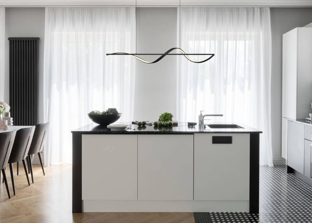 Golvende hanglamp Violino zwart design Globo 9007371446117