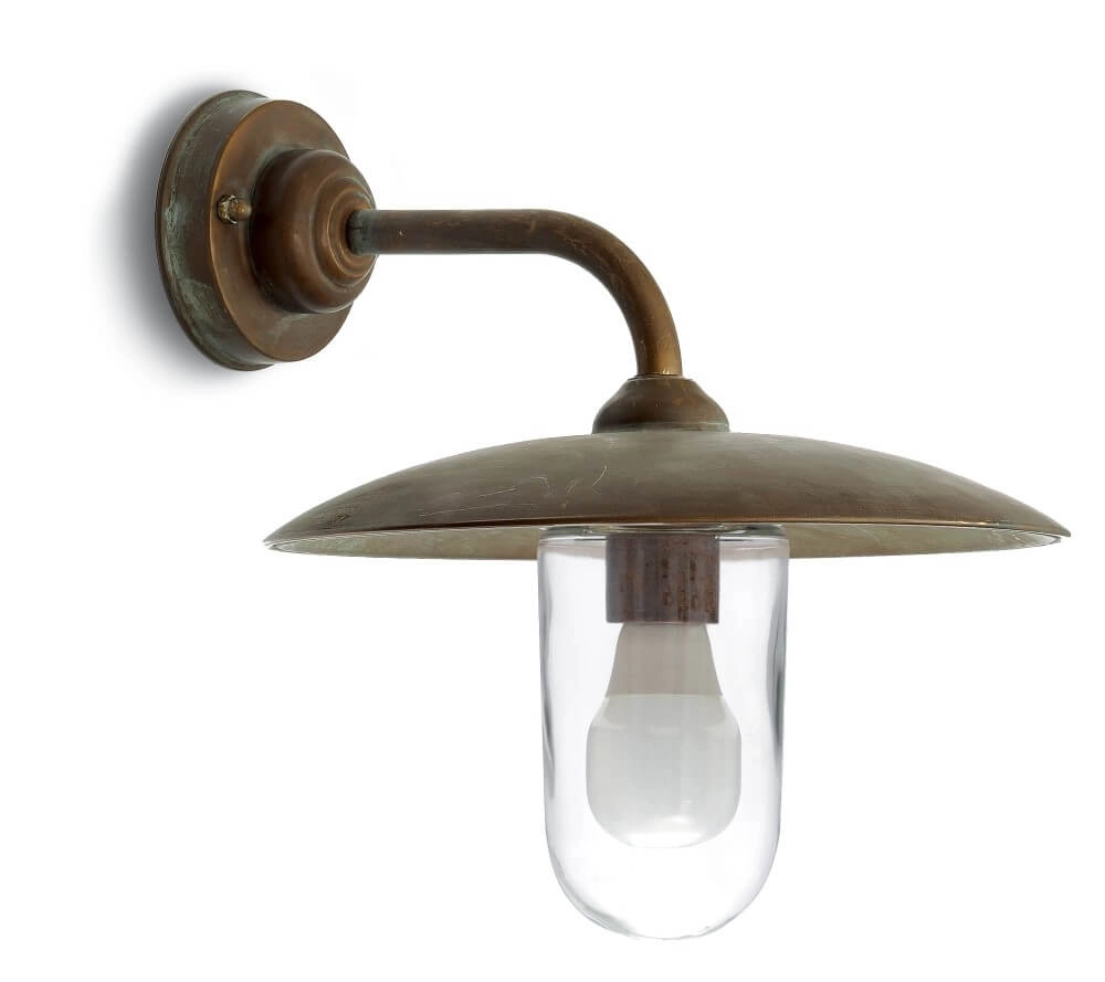 Schuine buitenlamp Transimeno verouderd messing