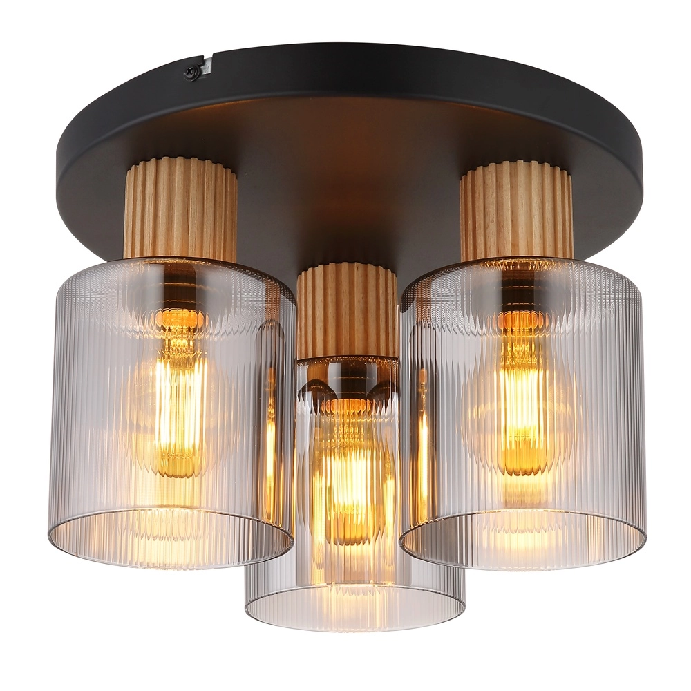 Design plafondlamp Aleidis 3-lichts zwart