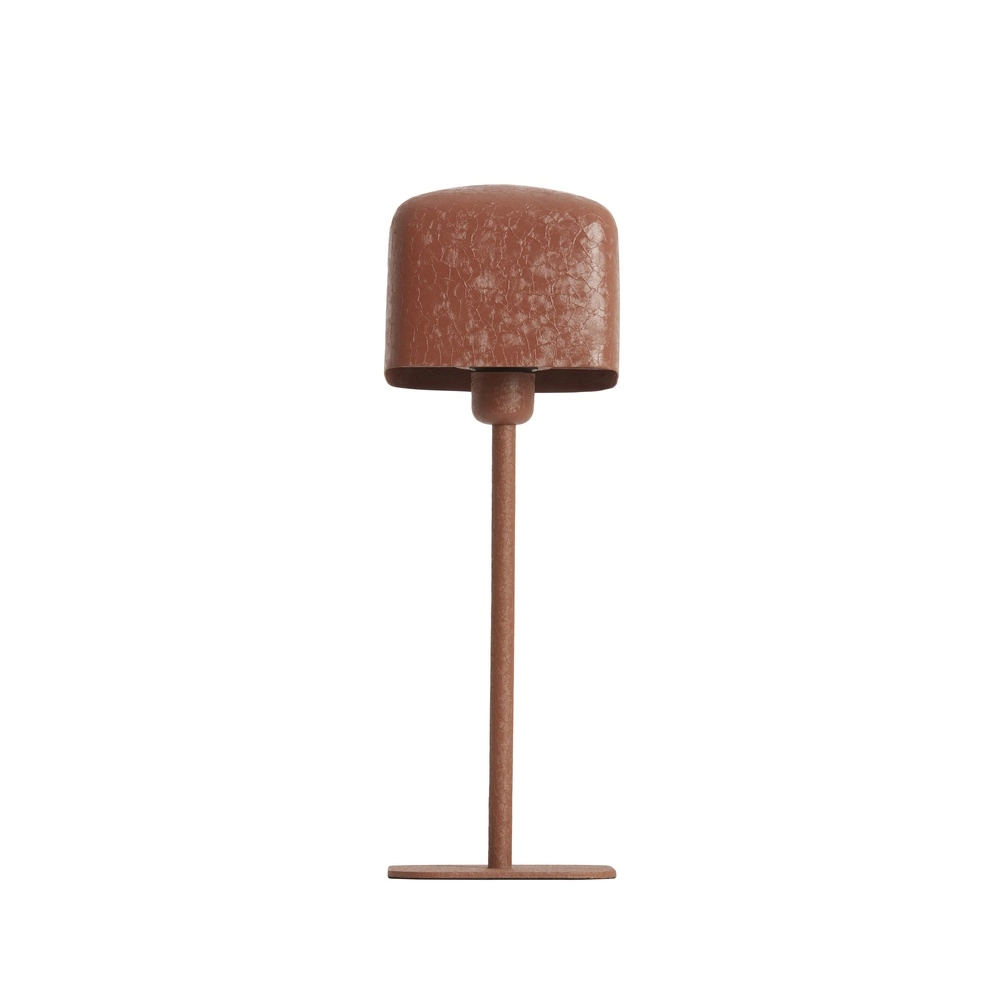 Nachtkastlamp Elenie 15x15cm - mat donker oranje