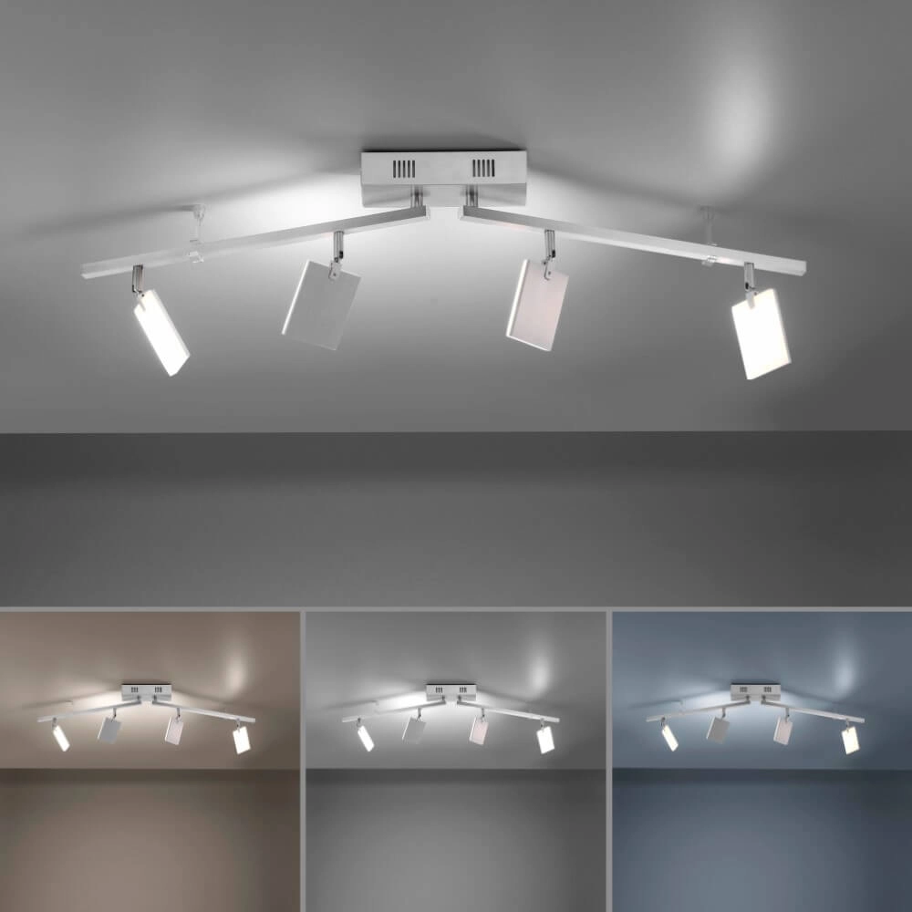 Plafondlamp Pure Mira 4-lichts aluminium Paul Neuhaus 4012248358870
