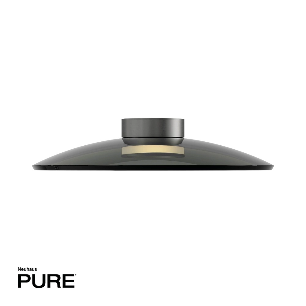 Plafondlamp Pure Moon Ø 50cm - platin met smoke glas Paul Neuhaus 4012248386347