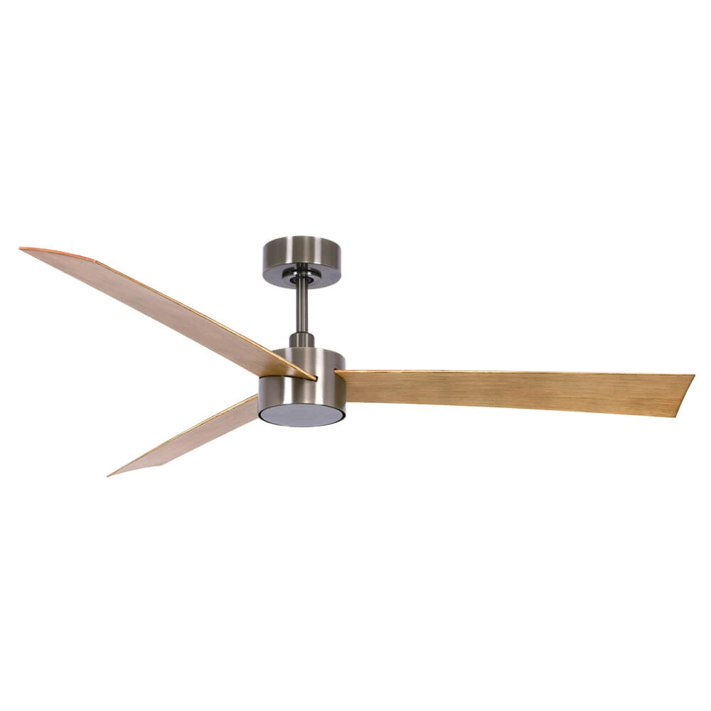 Plafondventilator Climate IV nikkel met hout Ø132cm