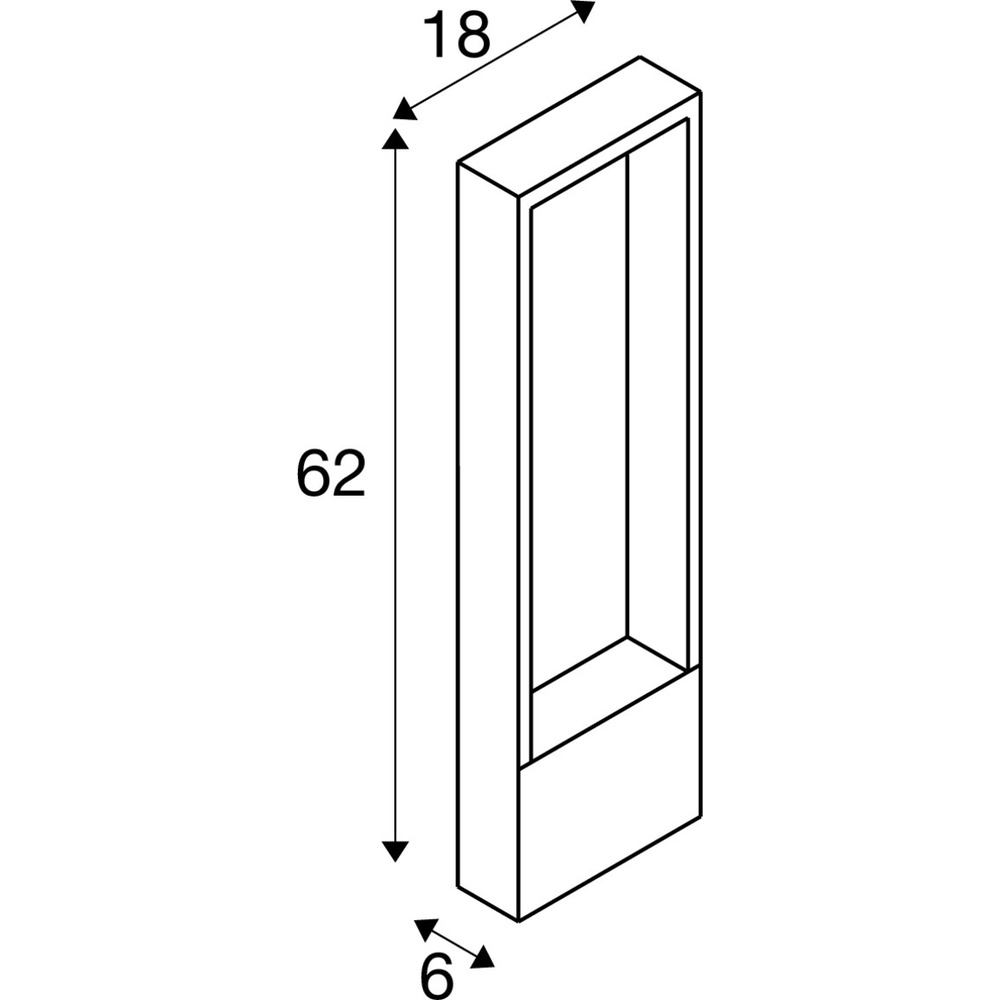 Padverlichting Flatt 62cm zwart SLV 4024163306485