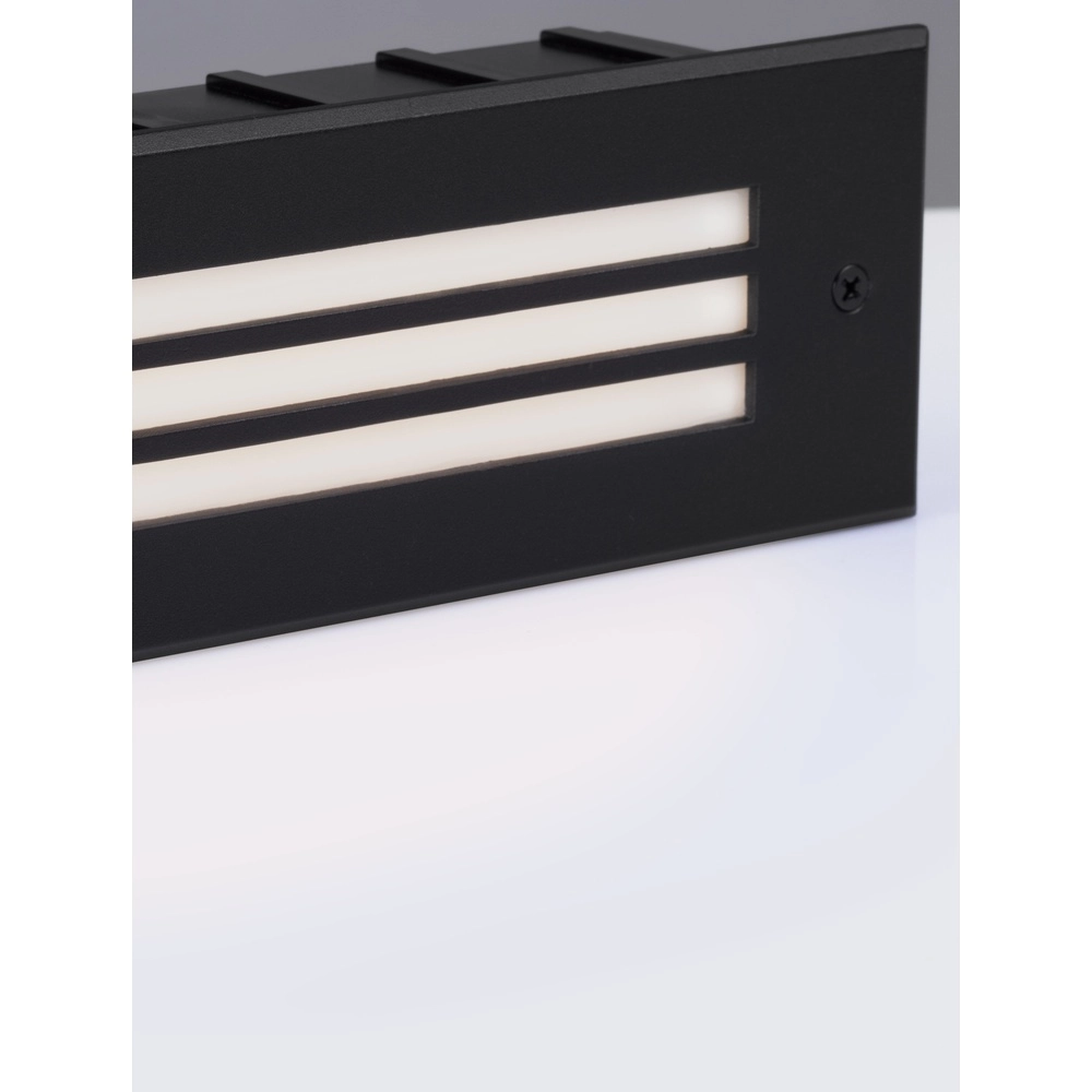 Strakke wandlamp Off 25,6cm met ribbels Lyora 5212017453396