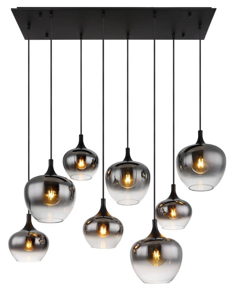 Rechte hanglamp Maxy 8-lichts Globo 9007371438402