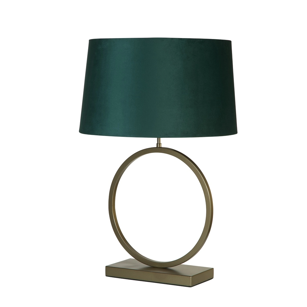 Tafellamp Elegant brons met emerald kap