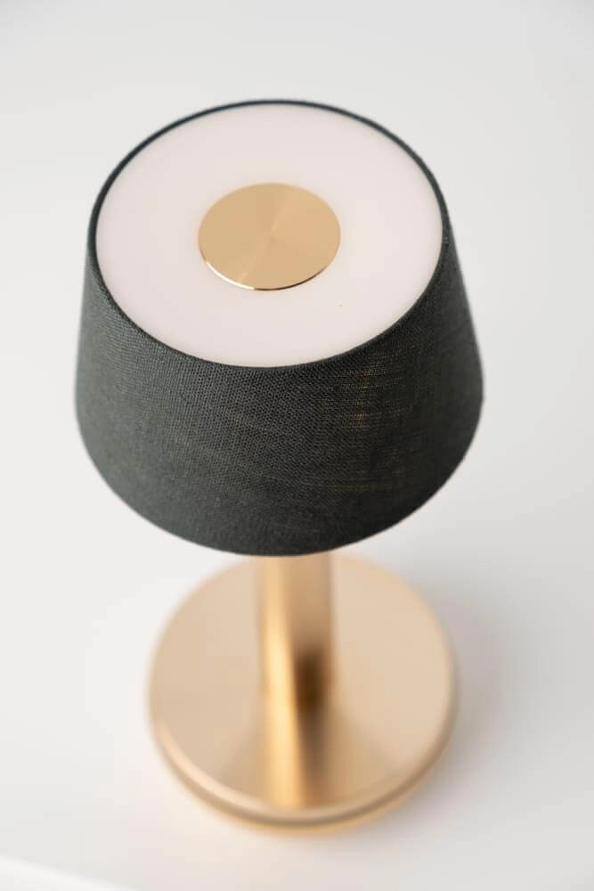 Rechargeable table lamp Two Gold Emerald linen Humble 7446023312356