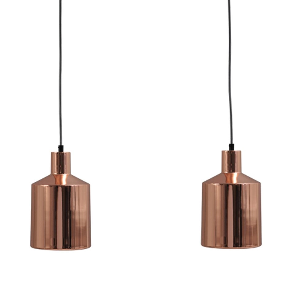 Eetkamerlamp Boris Concepto 3x14 zwart met koperbruin Masterlight 8718121148908