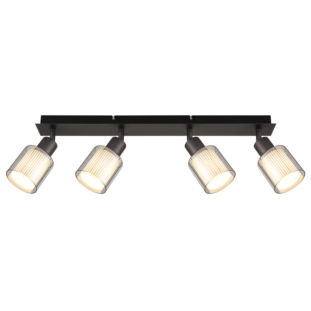 Design plafondlamp Villegas 4-lichts gunmetal Globo 9007371578948