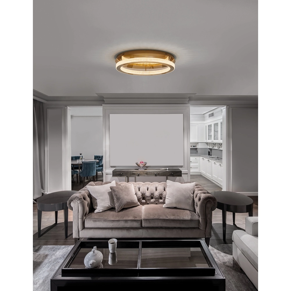 Plafondlamp Fiore goud Ø 60cm